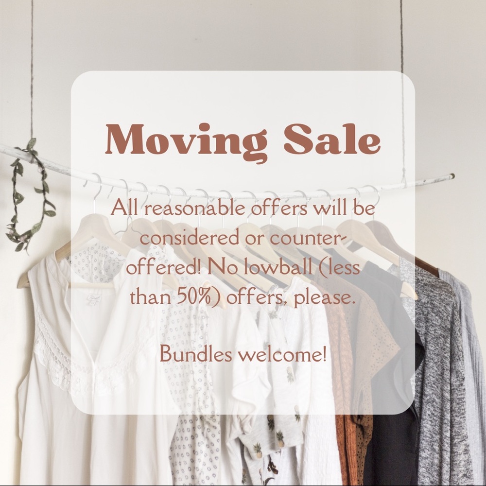 Moving Sale - Closet Clean Out!
